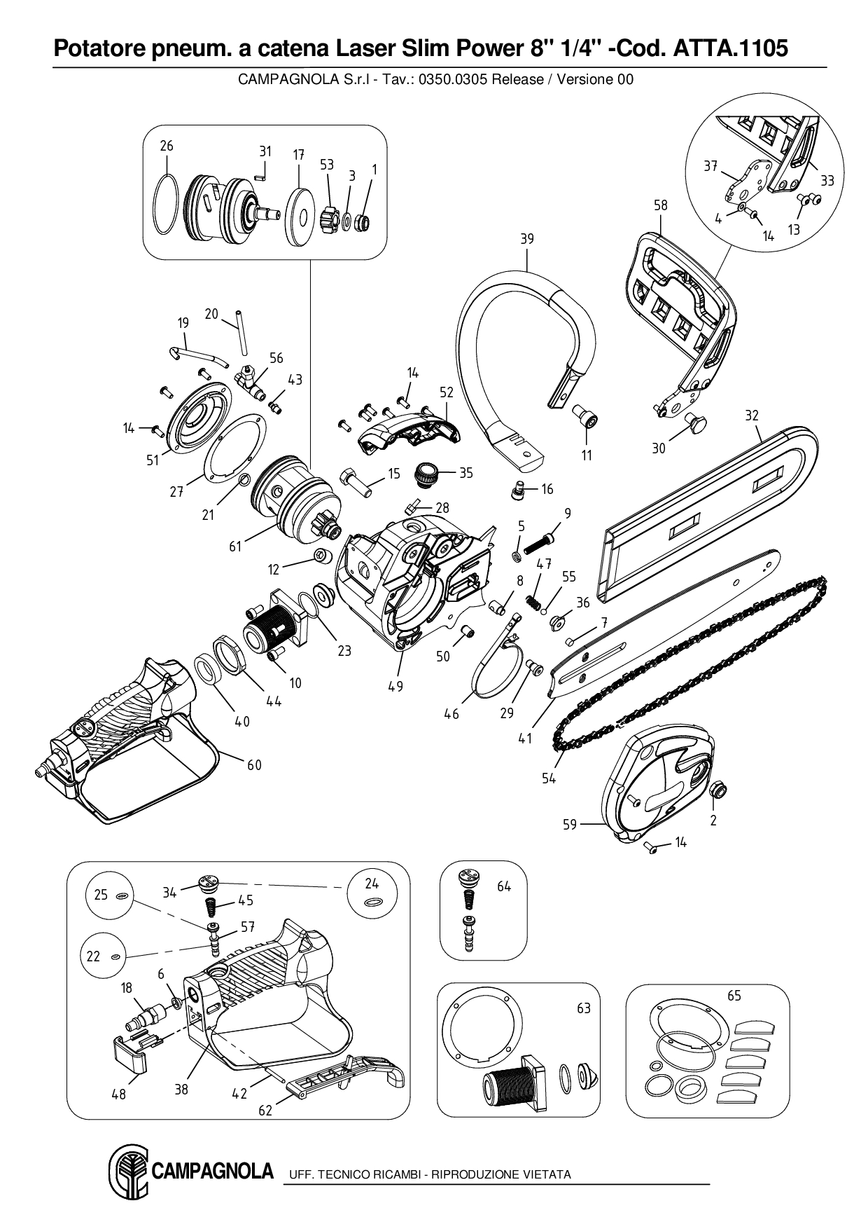 ATTA.1105_Potatore pneum. a catena LASER SLIM POWER